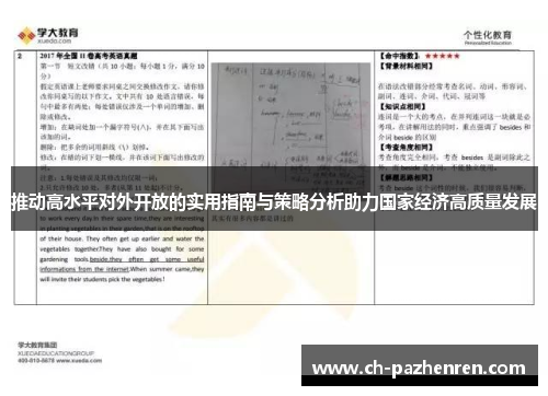 推动高水平对外开放的实用指南与策略分析助力国家经济高质量发展