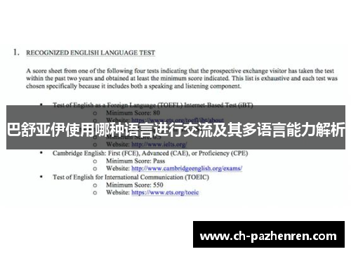 巴舒亚伊使用哪种语言进行交流及其多语言能力解析